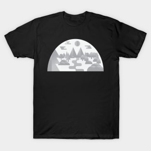 cloudy monochrome landscape T-Shirt